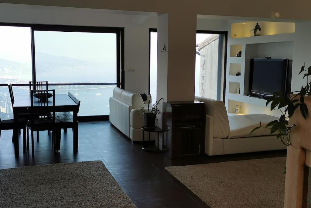 Villa With Unique & Breathtaking View Over Sea, Monte-Carlo, Italy & Alps La Turbie Zewnętrze zdjęcie